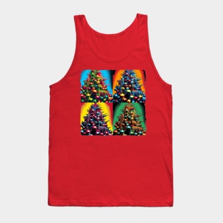 Tinsel Twist: Pop Art's Festive Fir - Christmas Tree Tank Top